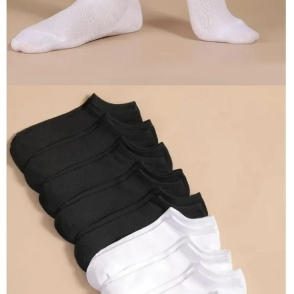 10’lu Ekonomik Paket Siyah/Beyaz Patik Çorap