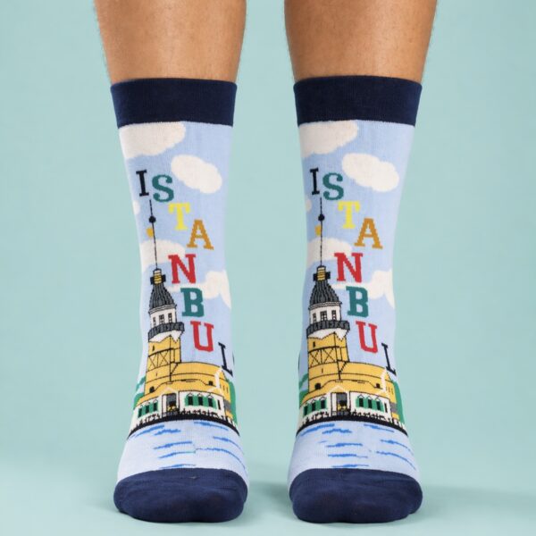 Renkli Desenli Unısex Soket Çorap