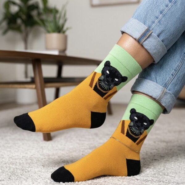 Desenli Renkli Soket Çorap