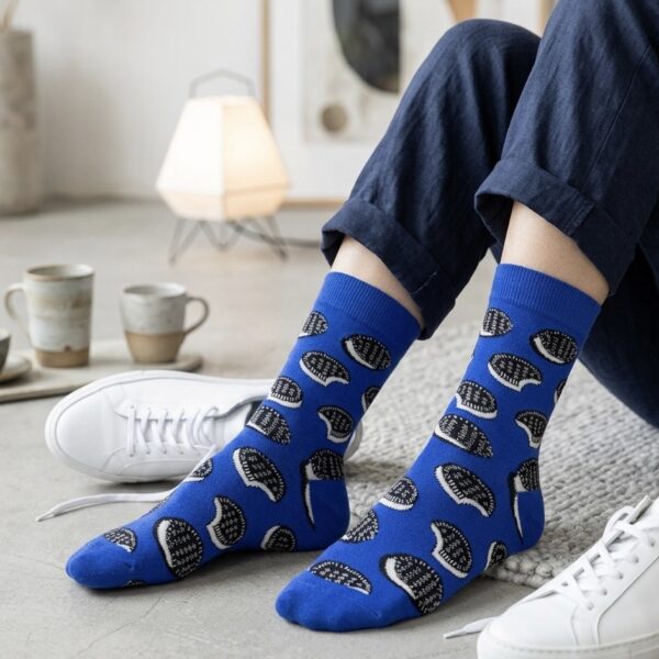 Renkli Desenli Unısex Soket Çorap