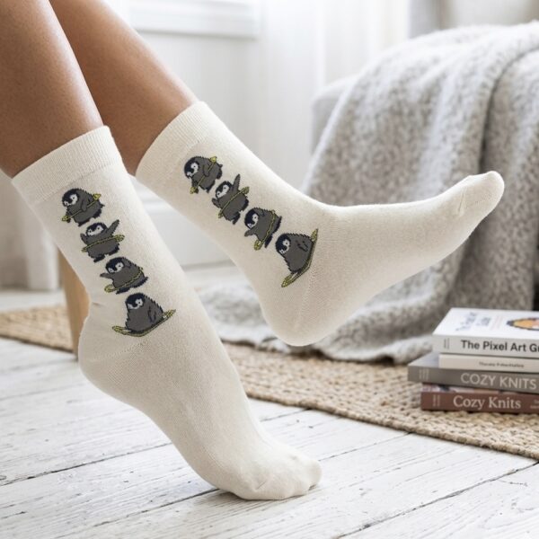 Renkli Desenli Unısex Soket Çorap