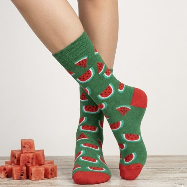 Karpuz Desenli Renkli Soket Çorap