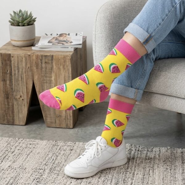 Karpuz Desenli Renkli Soket Çorap