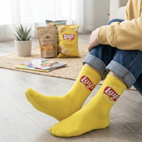 Lays Desenli Soket Çorap