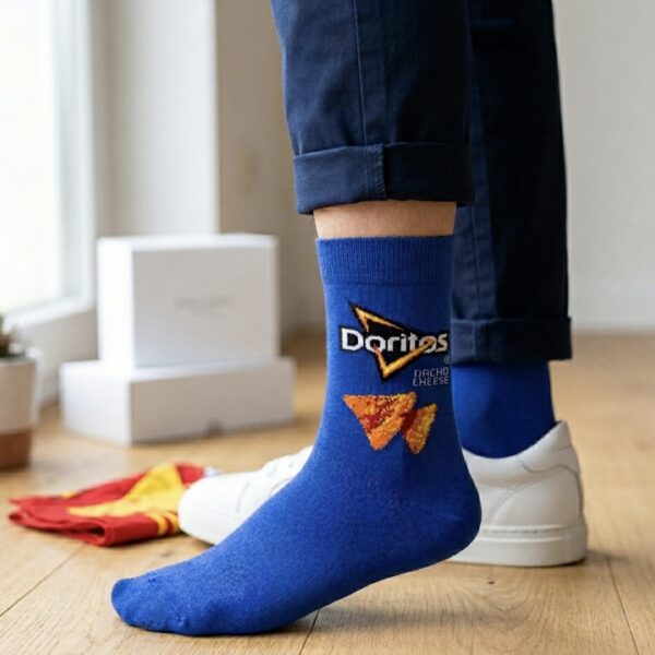 Cips Desenli Renkli Unısex Soket Çorap