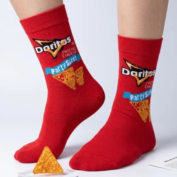 Doritos Desenli Renkli Soket Çorap