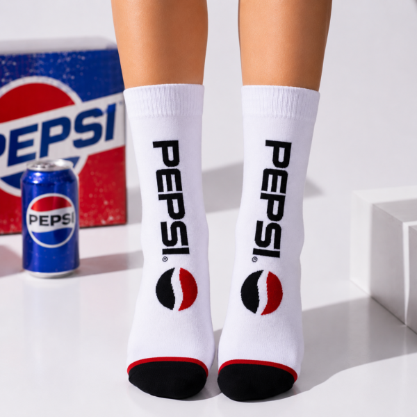 Pepsi Desenli Soket Çorap